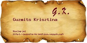 Guzmits Krisztina névjegykártya