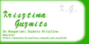 krisztina guzmits business card